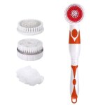 Orange - brosse de bain lectrique  long manche massage du dos brosse de douche de nettoyage outil de ...