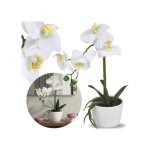 Orchid�e artificielle orchid�e blanche en pot comme vivante fleur d�corative premium 30 cm