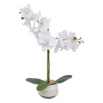 Orchide artificielle clera h52cm blanc - atmosphera createur dinterieur