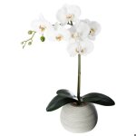 Orchid�e artificielle pot ciment h53cm - atmosphera cr�ateur dint�rieur