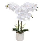 Orchid�e artificielle riva h60cm blanc - atmosphera cr�ateur dint�rieur