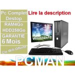 Ordinateur de bureau complet 17core2duo 250 go hdd 4 go ram win10 wifi