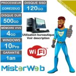Ordinateur de bureau complet - 500go hdd 120go ssd de dmarrage wifi