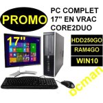 Ordinateur de bureau complet avec clavier souris cran 17 dmarrage - 250 go hdd - 4 go ram - windows ...