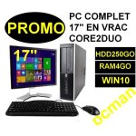 Ordinateur de bureau complet avec clavier souris �cran 17 d�marrage - 250 go hdd - 4 go ram - windows ...