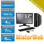Ordinateur de bureau complet core2duo 1000 go hdd 4 go ram win7 cran 17 en vrac selon modle disponible. ...