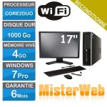 Ordinateur de bureau complet core2duo 1000 go hdd 4 go ram win7 cran 17 wifi en vrac selon modle disponible. ...