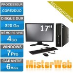 Ordinateur de bureau complet core2duo 320 go hdd 4 go ram win7 écran 17 en vrac selon modèle disponible. ... Ordinateur de bureau complet core2duo 320 go hdd 4 go ram win7 écran 17 en vrac selon modèle disponible. ...