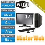 Ordinateur de bureau complet core2duo 320 go hdd 4 go ram win7 cran 17 wifi en vrac selon modle disponible. ...