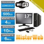 Ordinateur de bureau complet core2duo 500 go hdd 4 go ram win10 cran 17 en vrac selon modle disponible. ...