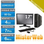 Ordinateur de bureau complet core2duo 80 go hdd 2 go ram win7 cran 17 en vrac selon modle disponible. ...