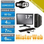 Ordinateur de bureau complet core2duo 80 go hdd 2 go ram win7 cran 17 wifi en vrac selon modle disponible. ...