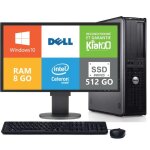 Ordinateur de bureau dell optiplex 380 dual core celeron 8 go ram 512 go disque dur ssd�cran 22 pouceswindows ...