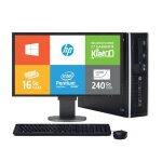 Ordinateur de bureau hp elite 6200 dual core celeron 16 go ram 240 go ssd disque dur cran 22 pouceswindows ...