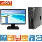 Ordinateur de bureauhp elite 8100 intel core i516 go ram 240 go disque dur ssd tft 19 pc de bureau ...
