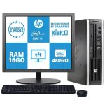 Ordinateur de bureau hp elite 8200 core i5 usdt 16go ram 480 go disque dur ssd drivescran 17 poucespc ...
