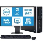 Ordinateur de bureau hp elite 8200 pentium intel dual core 16go ram 240 go disque dur ssd pc reconditionn ...