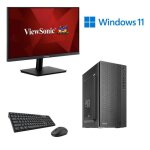 Pc de bureau complet windows 11 - amd ryzen 3 - ssd nvme 240 go - 8gb + ecran 24 full hd 1080p + clavier ...