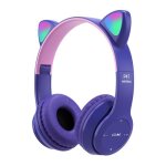Oreilles de chat casque lumineux bluetooth oreillette dessin anim tudiant enfants casque sans fil violet ...