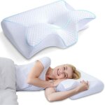 Oreiller ergonomique cervical - 2 en 1 - mousse à mémoire de forme - 60 x 40 x 11 / 13cm - lavable Oreiller ergonomique cervical - 2 en 1 - mousse à mémoire de forme - 60 x 40 x 11 / 13cm - lavable