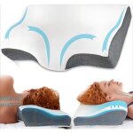 Oreiller ergonomique cervical oreiller mémoire de forme en mousse oreiller orthopédique anti douleur ... Oreiller ergonomique cervical oreiller mémoire de forme en mousse oreiller orthopédique anti douleur ...
