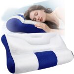 Oreiller ergonomique cervicalpour le soulagement oreiller cervical pour les dormeurs sur le c�t� le dos ...