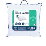 Oreiller mémolatex - 60 x 60 cm - medium - bleu calin - blanc Oreiller mémolatex - 60 x 60 cm - medium - bleu calin - blanc