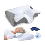 Oreiller papillonoreiller anti ronflement ergonomique cervical m�moire de forme orthop�diquecoussin de ...