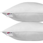 Oreiller carr - homescapes - 80 x 80 cm - lot de 2 - plumes et duvet doie