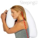 Oreiller - sleeping u - ergonomique - limine les ronflements - confort moyen - asymtrique