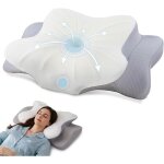 Oreiller soya 3. 0 ergonomique cervical ? mousse � m�moire de forme souple avec 2 hauteurs - pour dormir ...