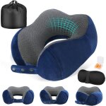 Oreiller de voyage pour avion coussin de nuque oreiller de voyage en mousse � m�moire de forme coussin ...