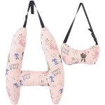 Oreiller de voyage - enfant - design en h - tissu respirant - lavable - confort optimal