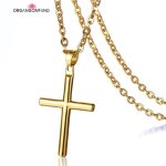 Organgonfand simple croix crucifix collier pendentif croix unisexe en or jaune 18k plaqué femmes filles ... Organgonfand simple croix crucifix collier pendentif croix unisexe en or jaune 18k plaqué femmes filles ...