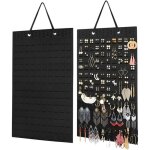 Organisateur bijoux mural - sightmark - 57x35 cm - noir - feutre - pliante - �conomise de lespace - contempora ...