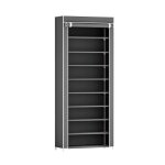 Organisateur de chaussures - 7house - 9 tagres - blanc / gris - 60x30x158cm - mtal durable