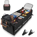 Organisateur de coffre suv 115l 90l + 25l sac isolant amovible 6 compartiments ajustables organisateur ...