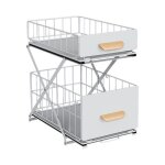 Organisateur de cuisine pliable - rangements sous �vier � 2 niveaux - hauteur r�glable - 40x26x43 cm ...