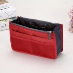 Trousse de maquillage - femme - rouge - nylon - voyage - organisateur compact