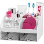 Organisateur de lavabo de salle de bain avec 8 emplacements pour dentifrice et tiroirs organisateur en ...