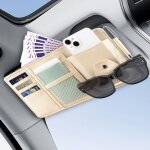 Organisateur de pare - soleil pour voiture - febest - pochette polyvalente - compartiment � fermeture ...