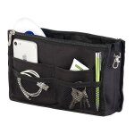 Organisateur de sac � main - 13 compartiments - protection rfid - noir