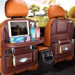 Organisateur de si�ge arri�re voiture avec plateau rabattable support tablette et rangements multi - ...