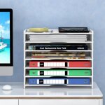 Organiseur de bureau trieur de documents organiseur de rangement en bois classeur pour le bureau (26 ...