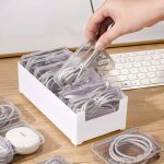 Organiseur de c�bles avec 7 bo�tes de rangement - gestion des fils pour bureau et voyage