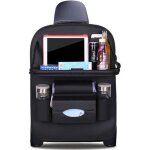 Organiseur pour voiture kick mats cuir pu de luxe protecteur de sige arrire avec porte - tablette pliable ...