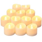 Oria bougies � led lot de 12 bougies sans flamme lumi�res de f�te bougie electronique r�aliste