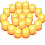 Oria bougies � led lot de 24 bougies sans flamme lumi�res de f�te bougie electronique r�aliste de aliment� ...