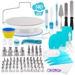 Oricean plateau tournant douille patisserie 140pcs kit decoration pour gteau