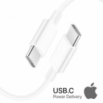 Original - 1m cable chargeur cordon usb - c pour adaptateur prise secteur 18w / 20w compatible apple ...